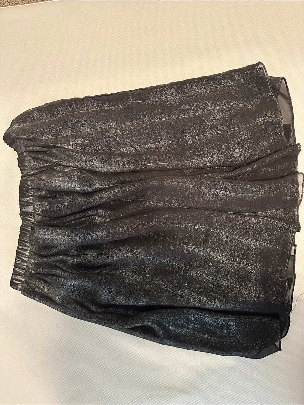 Girl’s Shimmery Black Pleated Skirt